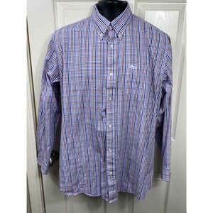 Southern Lure Men's Plaid Button Down Long Sleeve Dress‎ Shirt XL